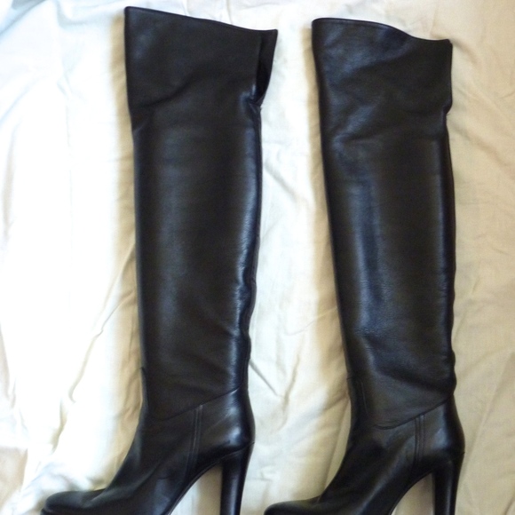 RALPH LAUREN COLLECTION OVER KNEE BOOTS 4' HEEL, 7